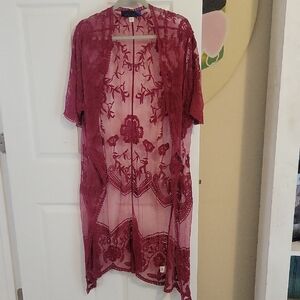 Blue Rain Chic Burgundy SzSM Lace beach, top cover